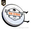 Custom Publicidade Holograma Double Side Round Light Box